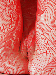 Sexy Red Lingerie Enhances Maggies Blowjob Skills