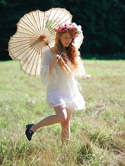 Naked As A Little Doll In A Meadow