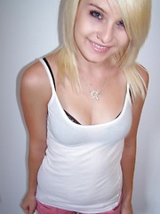 Hot pictures of a sweet blonde teen