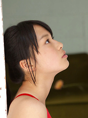 Tomoe Yamanaka Asian in long socks loves to play with candy