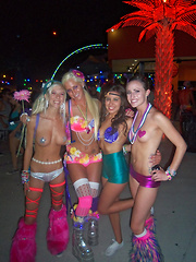 Mardi Gras girls continue to partying in the night