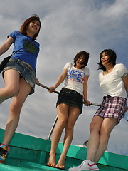 Hot fun with Hinata and other Japanese girls
