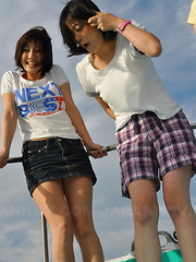 Hot fun with Hinata and other Japanese girls